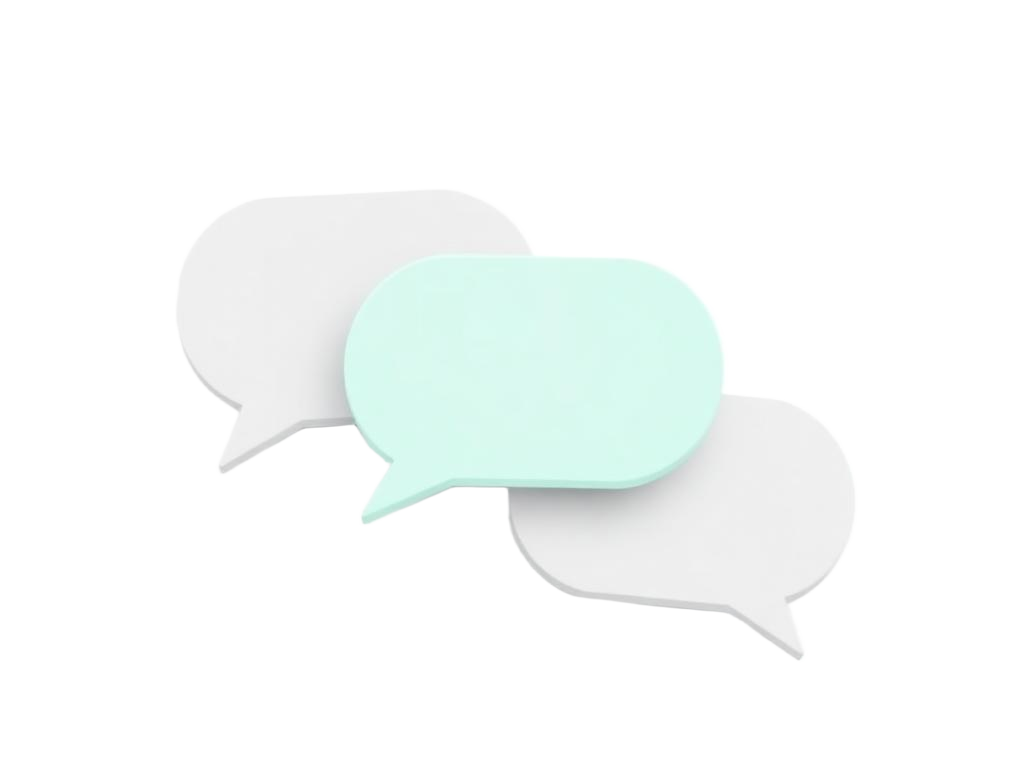 Illustration of message template bubbles with one selected